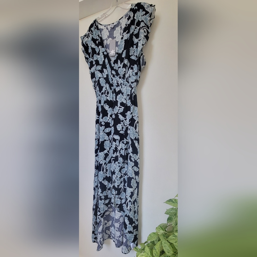 Women's Blue Floral Maxi Dress Size S Splendid